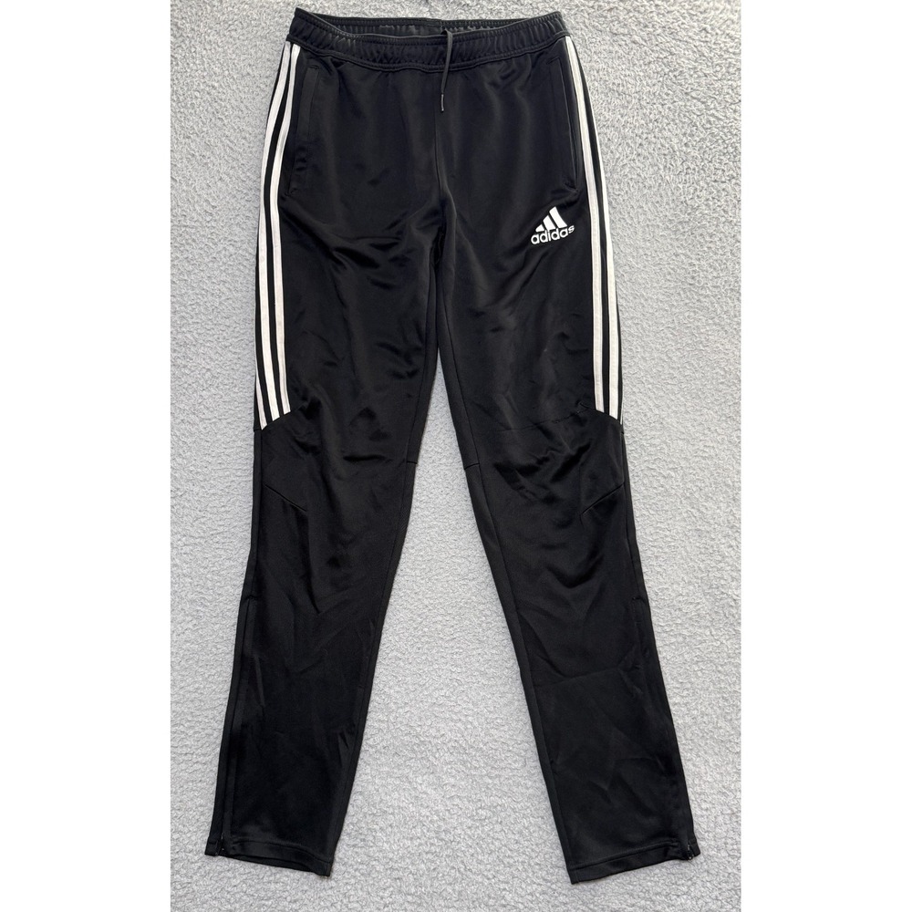 adidas Pants Womens Size XL Black Ankle Zip Track Joggers Sweatpants Running
